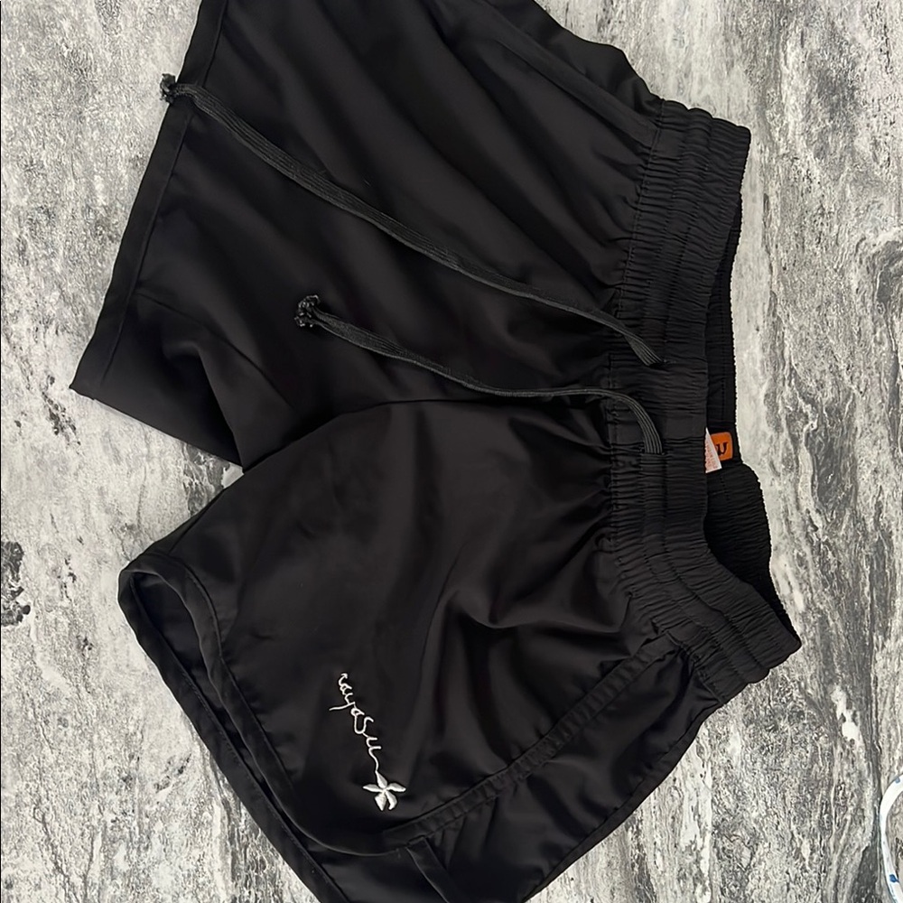 Raya Sun Black Athletic Shorts